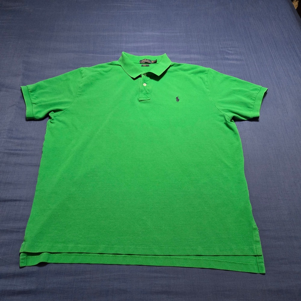 Polo Ralph Lauren Polo Shirt Mens XXL Green Good Short Sleeve Classic Fit Pique